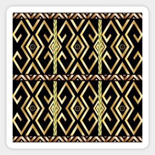 Elegant Black And Gold Moroccan Pattern Magnet